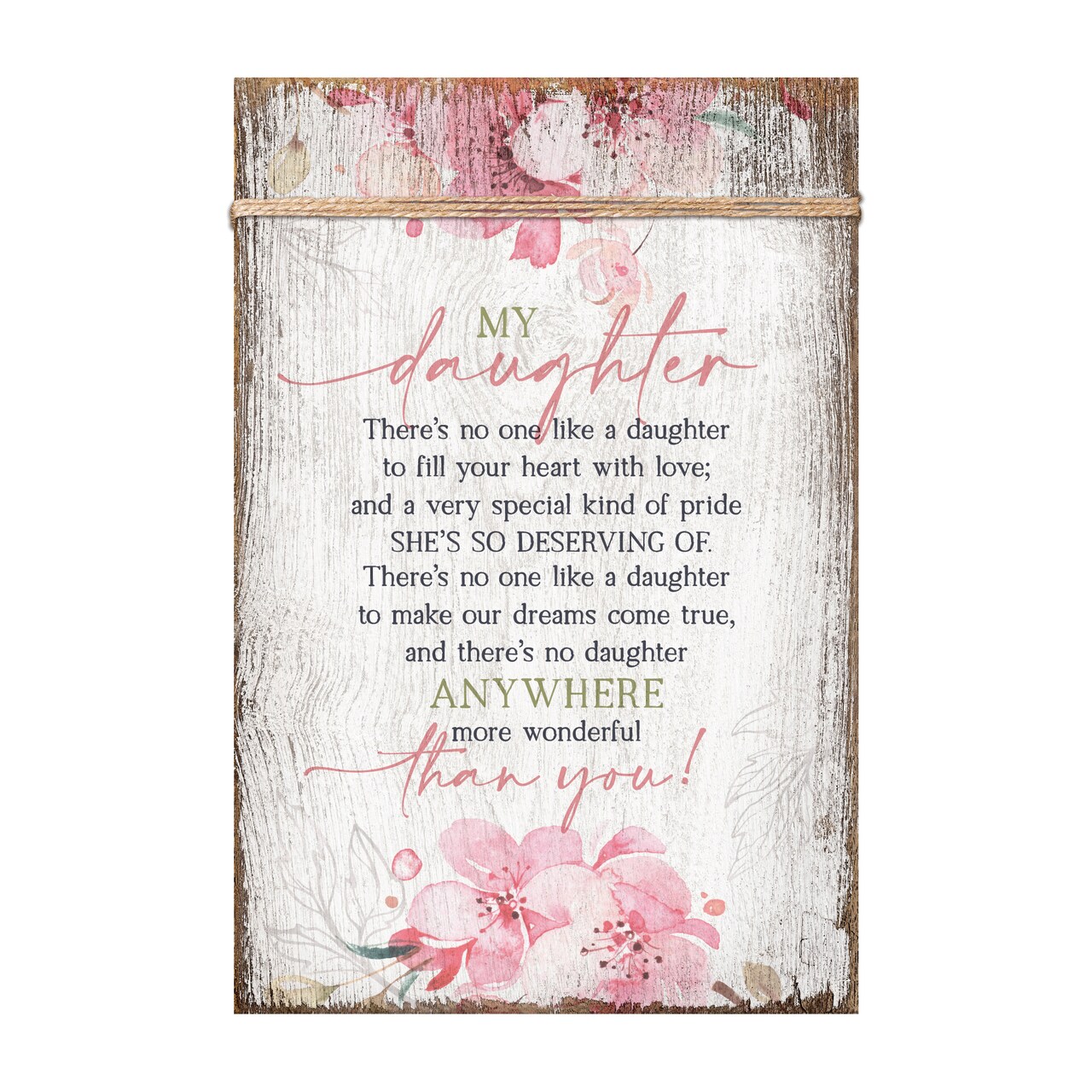 Dexsa My Daughter Wood Plaque with Easel and Wall Hanger 6"x9"